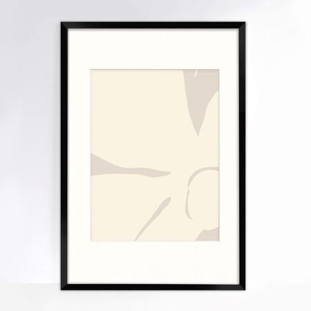 Ramka czarna HEN PASS 2 z passe-partout – rozmiar 40x60 cm ( 30x40 cm)