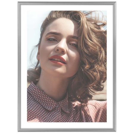 Ramka aluminiowa srebrna z PLEXI QAL 29,7x42 cm