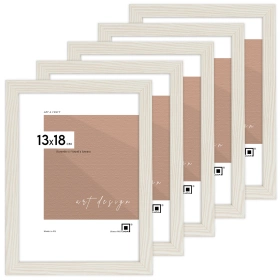 Pakiet 5 szt. białych ramek FDM 5 13x18 cm