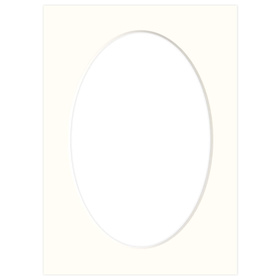 Passe partout 13x18 (10x15) BIAŁY OWAL MILK MLECZNY - LUCA Q5105