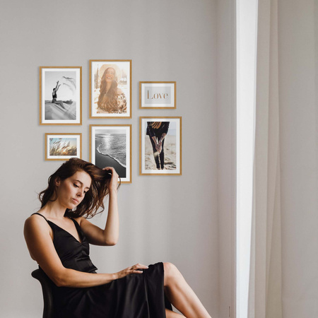 Zestaw naturalnych ramek na 6 zdjęć PINIA 00 GF0047