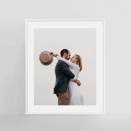 Ramka aluminiowa biała QAL 50x60 cm