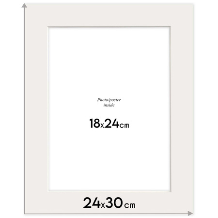 Passe partout 24x30 (18x24) LUCA Q5104 OFF WHITE - BIAŁY