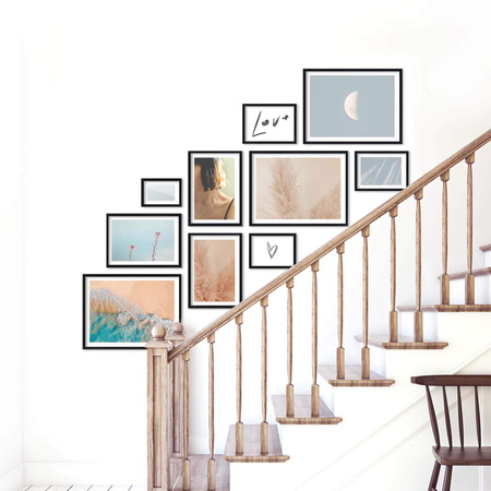 Zestaw czarnych ramek na 10 zdjęć PINIA 2 GF0033 R