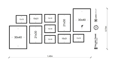 Zestaw naturanych ramek na 11 zdjęć PRESTO 5 GF0005