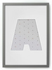 Ramka LITERKA "A" Szara - Ramka z passe partout o rozmiarze 21x30 cm