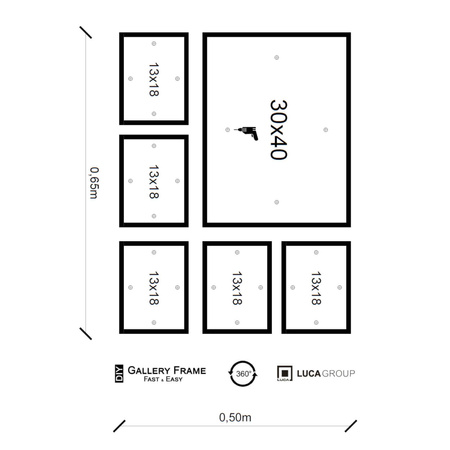 Zestaw plakatów Green Start w ramkach w kolorze naturalnego drewna
