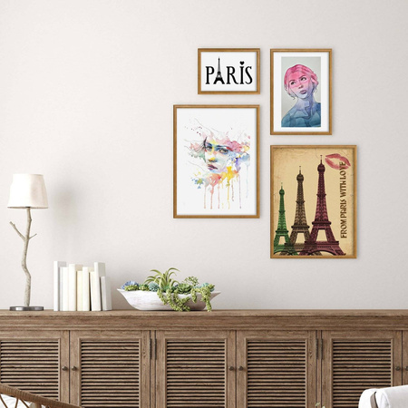 Zestaw brązowych ramek na 4 zdjęć PRESTO 3 GF0008