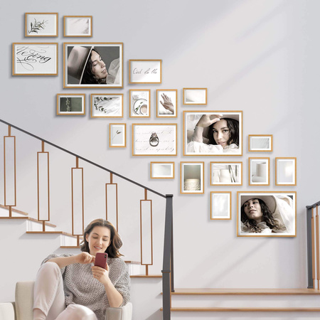 Zestaw naturanych ramek na 21 zdjęć PINIA 00 GF0035 L