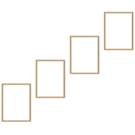 Zestaw naturanych ramek na 4 zdjęć PINIA 00 GF0034 R