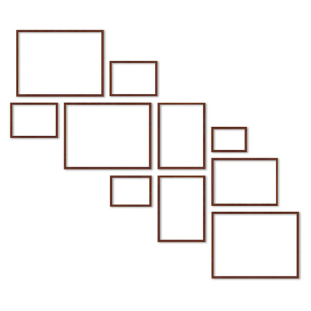 Zestaw brązowych ramek na 10 zdjęć PINIA 3 GF0033 L