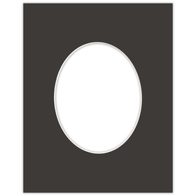 Passe partout 40x50 (24x30) OWAL CZARNE BLACK LUCA Q5801