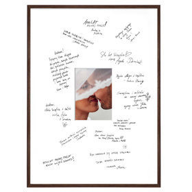 Ramka na weselną pamiątkę z passe partout 50x70 cm - kolor brązowy