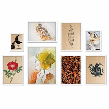 Zestaw białych ramek na 8 zdjęć HIT 01 GF0009