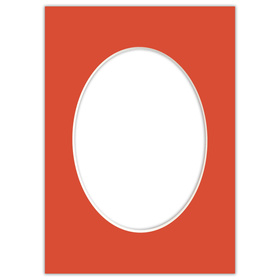 Passe partout 21x30 (15x21) OWAL CZERWONE LIGHT RED - LUCA Q5702