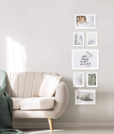 Zestaw białych ramek na 7 zdjęć PINIA 1 GF0017