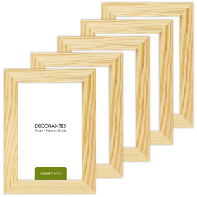 Pakiet ramek z drewna 5 szt. RAW 10x15 cm
