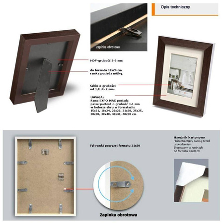 Ramka z passe partout EXPO MAX 00 15x21 cm (10x15cm)