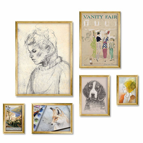 Zestaw złotych ramek na 6 zdjęć HIT 1 Z GF0010