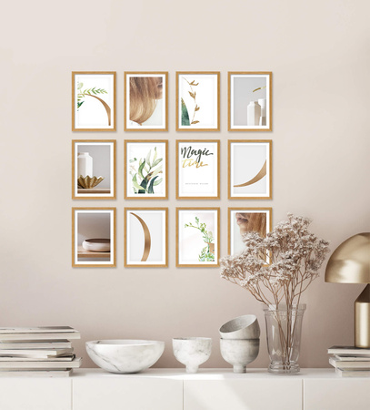 Zestaw naturanych ramek na 12 zdjęć PINIA 00 GF0019