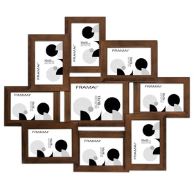 Multirama na 9 zdjęć MULTI HEN 4 ramka na zdjęcia w kolorze brązowym