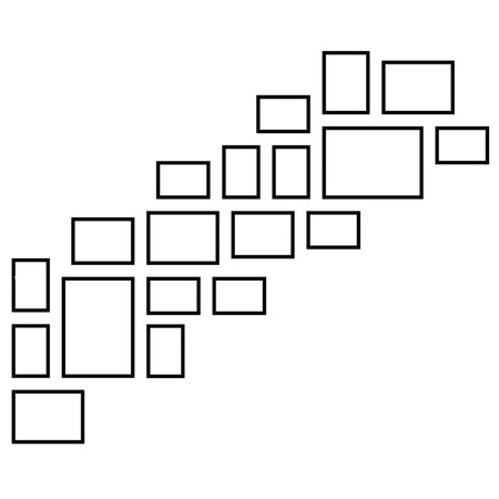 Zestaw białych ramek na 19 zdjęć PINIA 1 GF0036 R