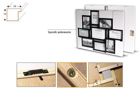 Multirama MULTI BLACK 91 ramka na 9 zdjęć