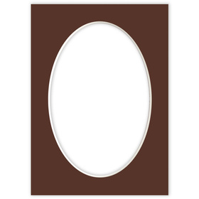 Passe partout 13x18 (10x15) OWAL BRĄZOWE CHOCOLATE - LUCA Q5603