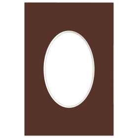 Passe partout 10x15 (6x9) OWAL BRĄZOWE CHOCOLATE - LUCA Q5603