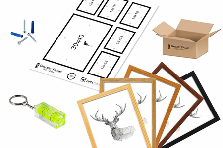 Zestaw naturanych ramek na 4 zdjęć PINIA 0 GF0008