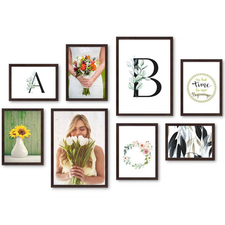 Zestaw brązowych ramek na 8 zdjęć PINIA 4 GF0007