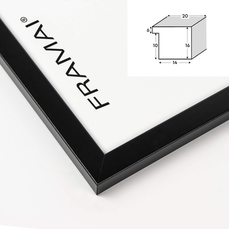 Ramka czarna HEN 2 30x30 cm