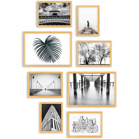 Zestaw naturanych ramek na 8 zdjęć PINIA 0 GF0007