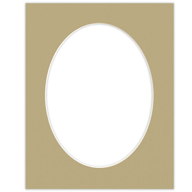 Passe partout 40x50 (30x40) OWAL BEŻOWE TABAC - LUCA Q5209