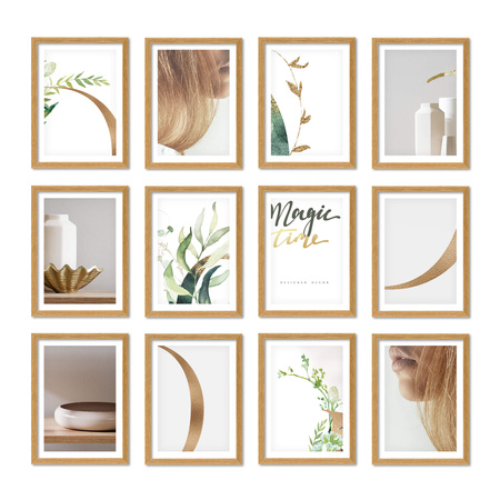 Zestaw naturanych ramek na 12 zdjęć PINIA 00 GF0019