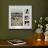 Foto Galeria 40x40 cm kolor biały - ramka z passe partout na 4 zdjęcia 21x30 cm i 9x9 cm