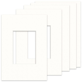 Pakiet 5 szt. Passe Partout 9x13 (5x7) LUCA Q5102 SNOW WHITE BIAŁY