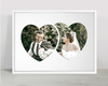 Ramka na zdjęcia 2 SERCA białe. Ramka z passe partout o rozmiarze 30x40 cm