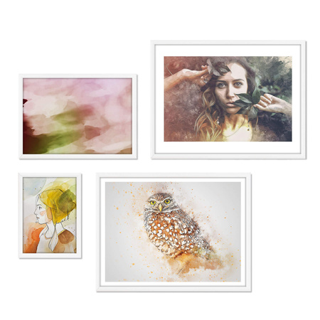 Zestaw białych ramek na 4 zdjęć HIT 01 GF0008
