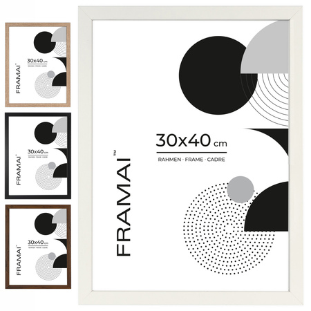 Ramka biała HEN 1 30x40 cm