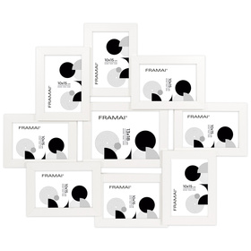 Multirama na 9 zdjęć MULTI HEN 1 ramka na zdjęcia w kolorze  białym