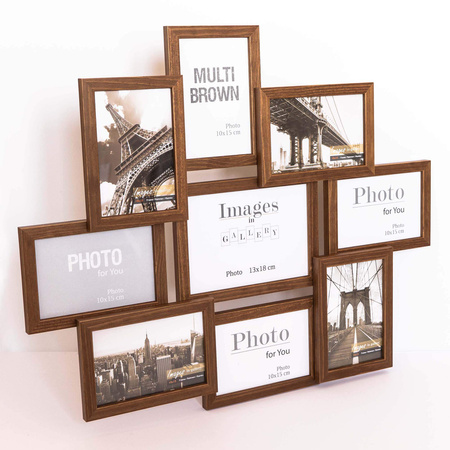 Multirama MULTI BROWN 91 ramka na 9 zdjęć