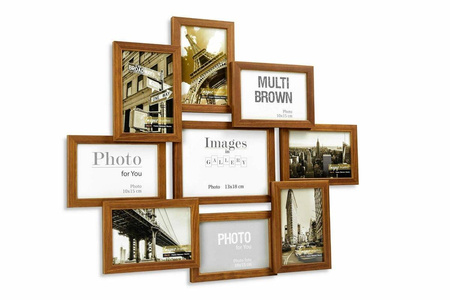 Multirama MULTI BROWN 91 ramka na 9 zdjęć