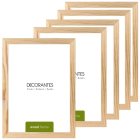 Pakiet ramek z drewna 5szt. RAW 21x29,7 cm