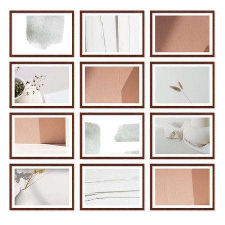 Zestaw brązowych ramek na 12 zdjęć PINIA 3 GF0021