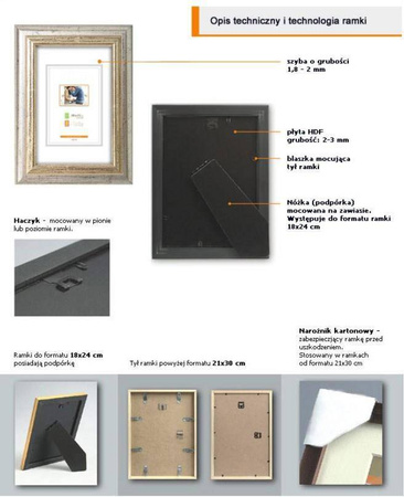 Ramka drewniana DRL S 78 50x60 cm