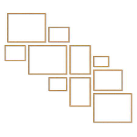 Zestaw naturanych ramek na 10 zdjęć PINIA 00 GF0033 L