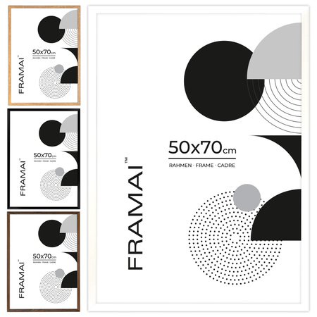 Ramka biała HEN 1 50x70 cm