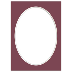 Passe partout 15x21 (13x18) OWAL CZERWONE BORDO - LUCA Q5707