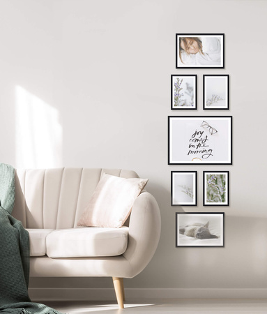 Zestaw czarnych ramek na 7 zdjęć PINIA 2 GF0017